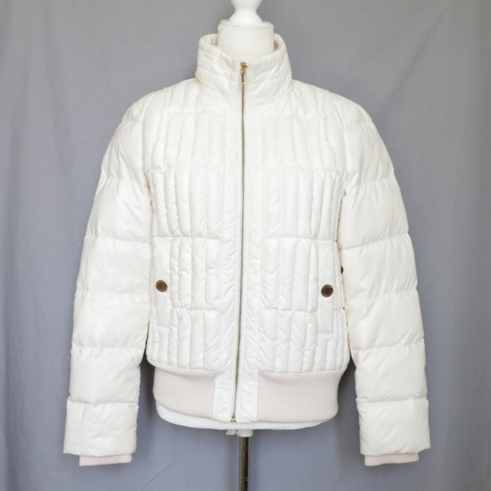 Tory Burch White Down Puffer Jacket Small